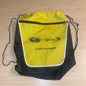 NASCAR Sprint Cup Series Drawstring Cinch Backpack Bag Yellow 13” x 17”